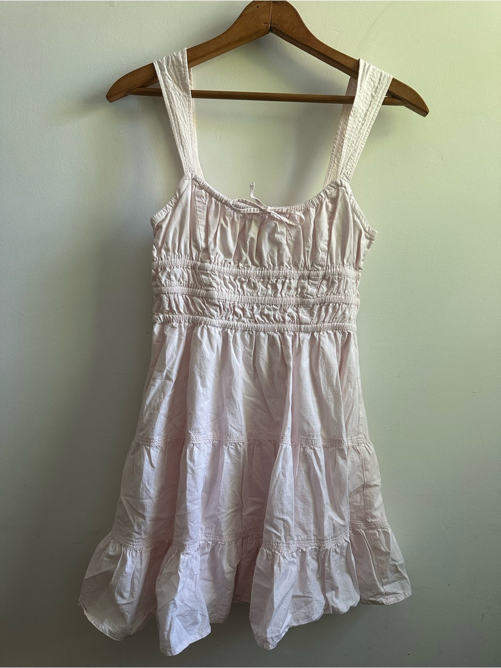 Aritzia Sunday Best Pink Martine Poplin Mini Dress size small
